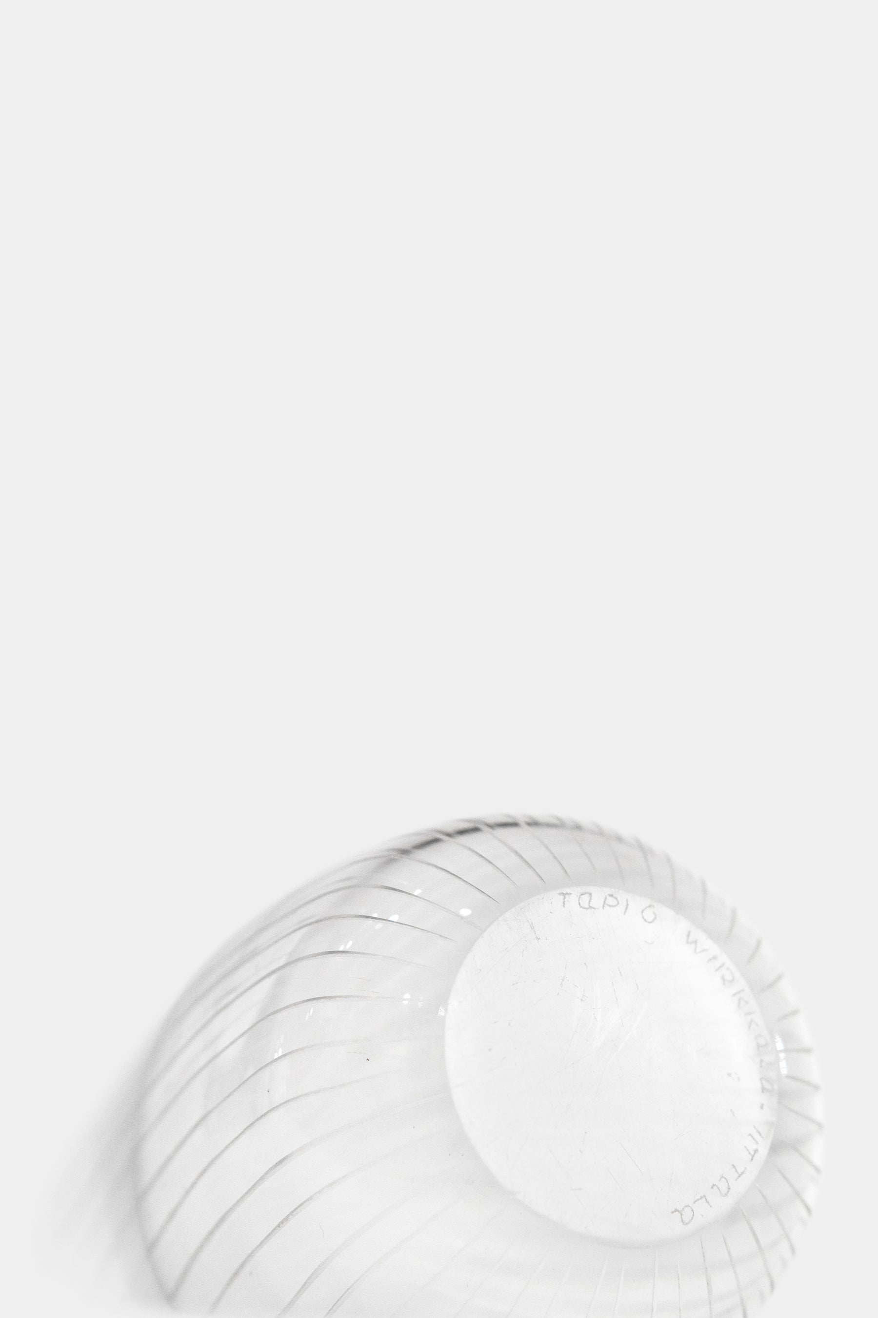 Tapio Wirkkala, Iittala, Gravierte Glas Vase J1673, Finland, 50er