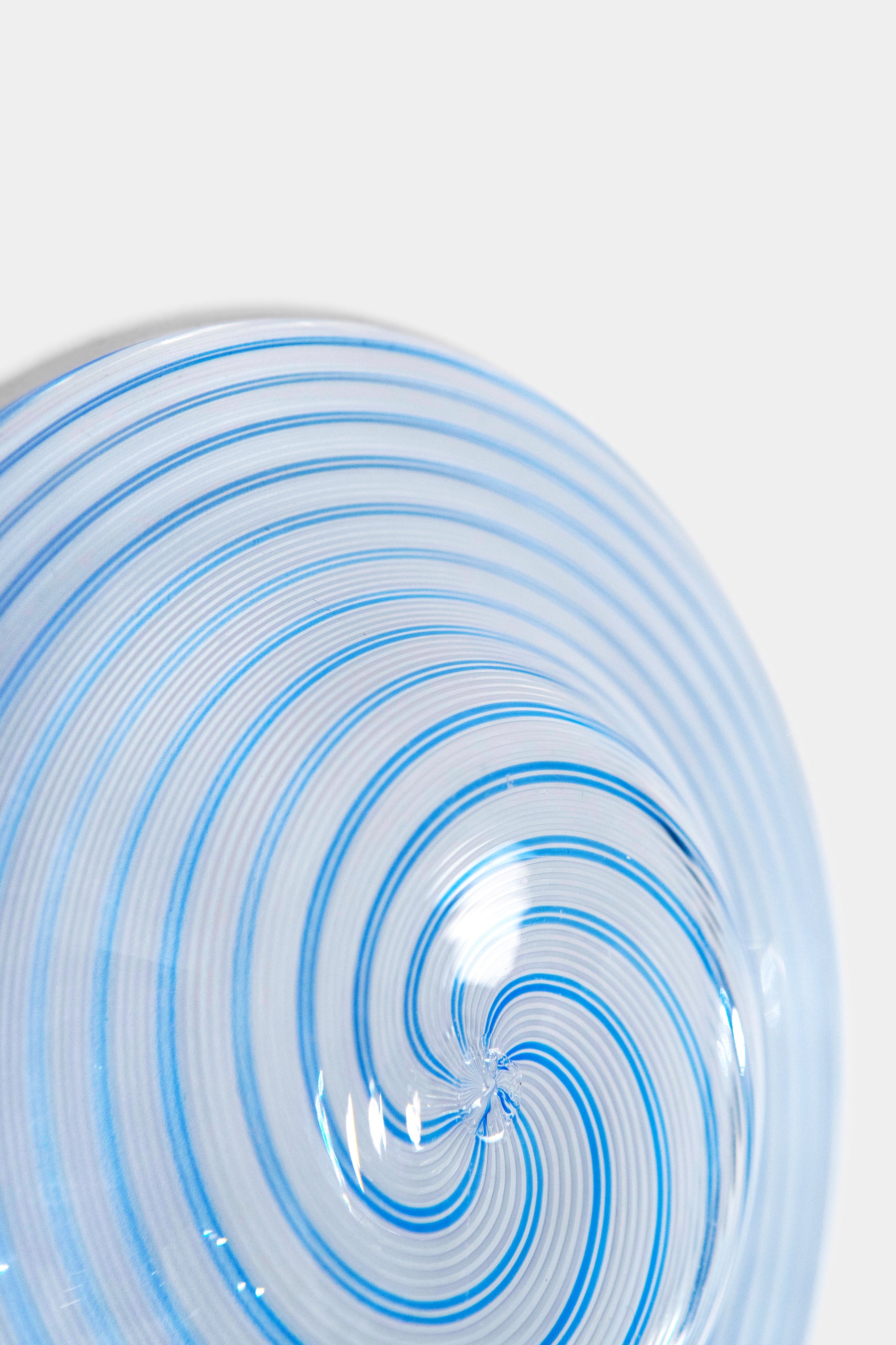 Seguso Murano Glass Spiral Plate