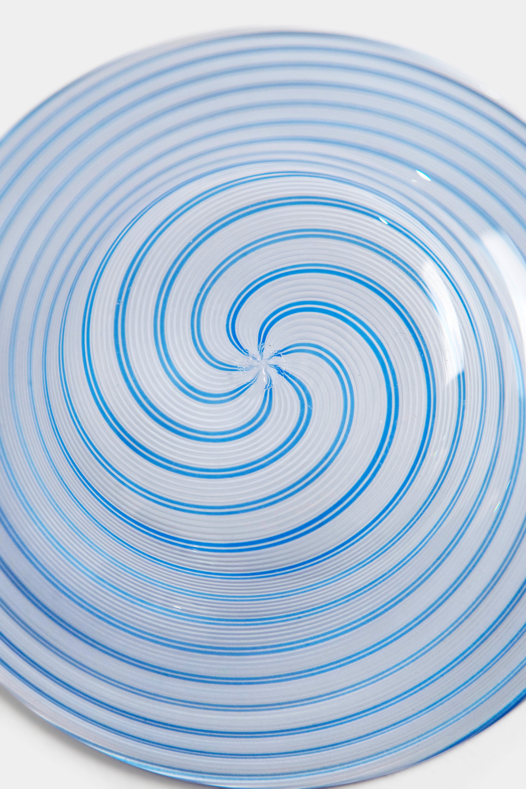 Seguso Murano Glass Spiral Plate