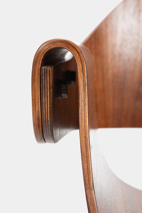 Carlo Ratti, Office Chair "Genziana", Rotatable, Industria Legni Curvati, Italy, 50s