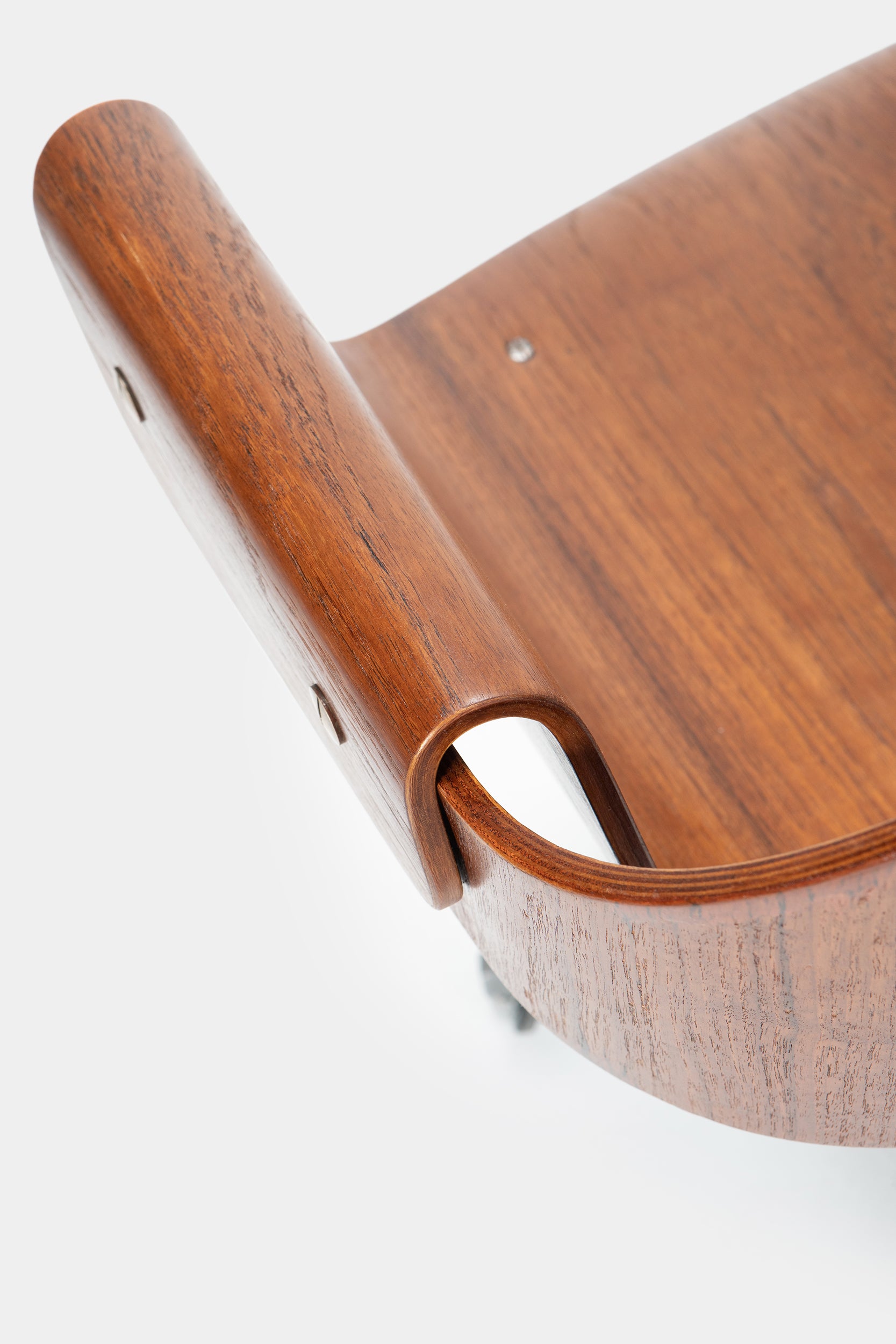Carlo Ratti, Office Chair "Genziana", Rotatable, Industria Legni Curvati, Italy, 50s
