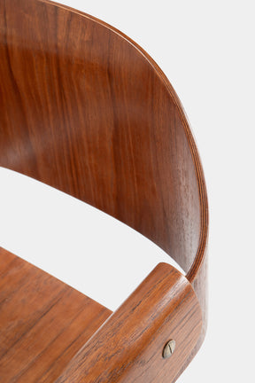 Carlo Ratti, Office Chair "Genziana", Rotatable, Industria Legni Curvati, Italy, 50s