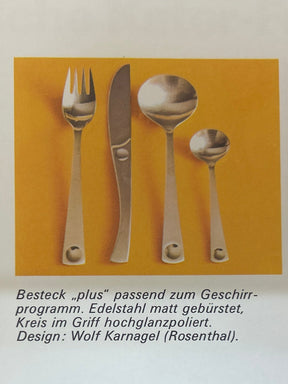 Wolf Karnagel, Rosenthal Besteckset „Plus“, Deutschland, 60er