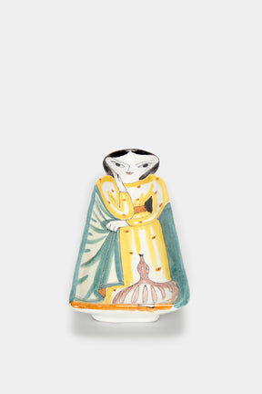 Diodoro Cossa, Ceramic Bowl with Figure, Italy, 50s