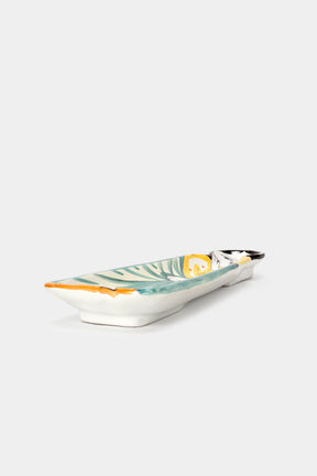 Diodoro Cossa, Ceramic Bowl with Figure, Italy, 50s