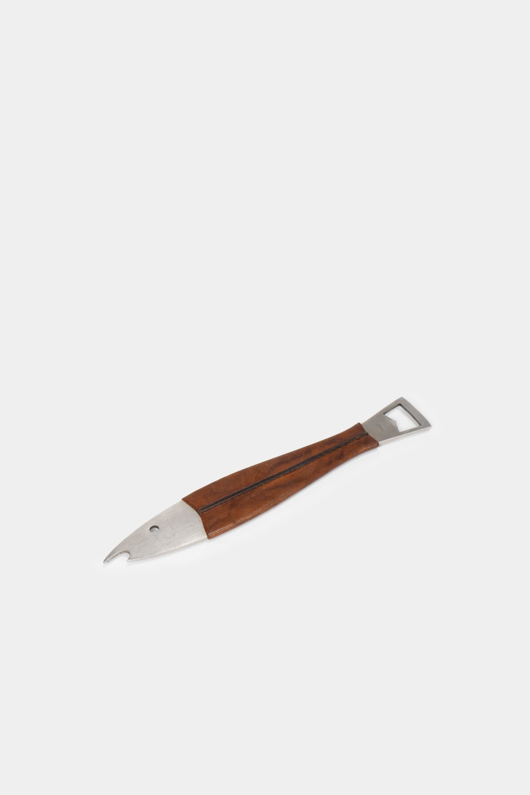 Carl Auböck, n°4687 Bottle Opener "Neptune" with Leather, 1955