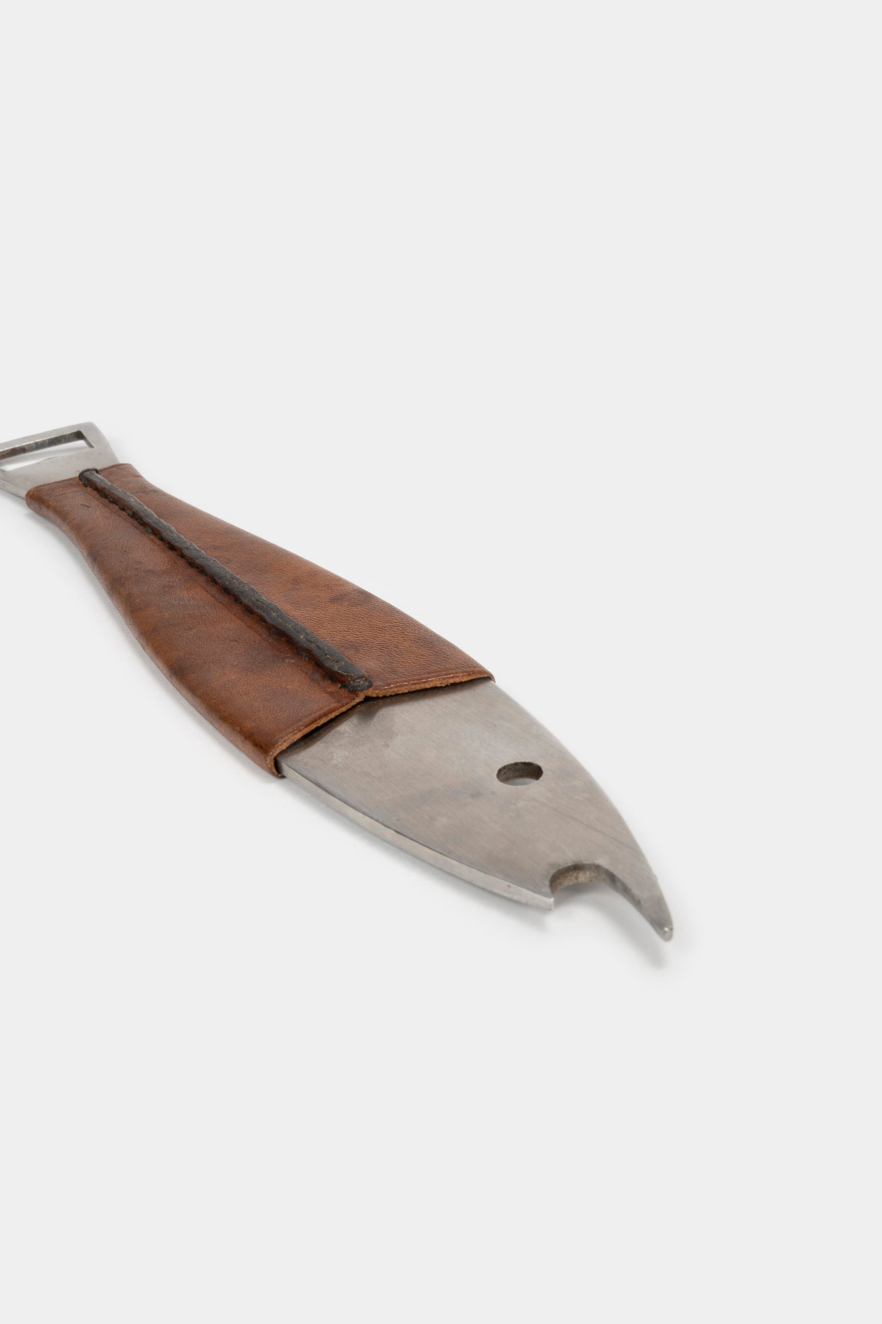 Carl Auböck, n°4687 Bottle Opener "Neptune" with Leather, 1955