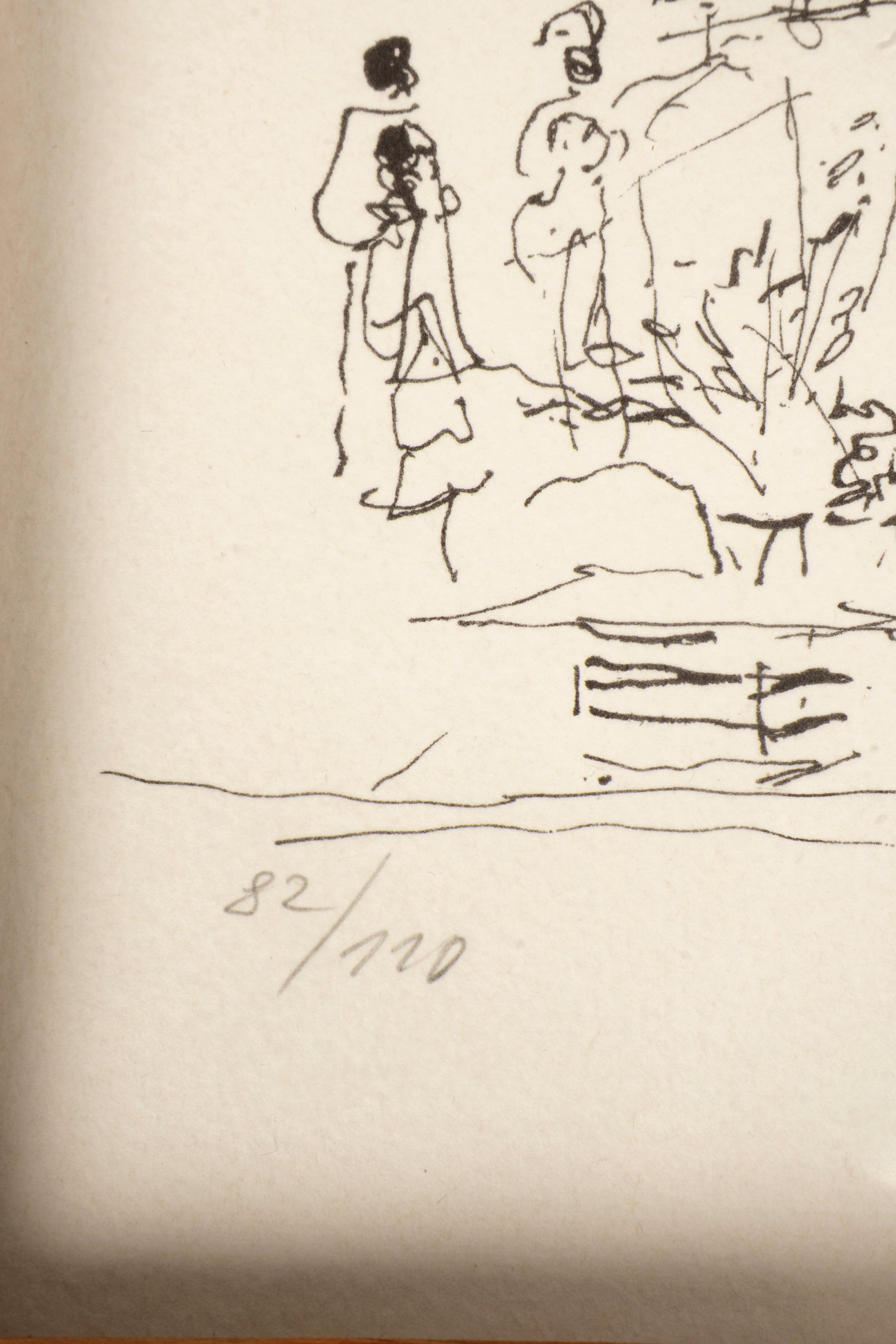 Anton Buob, Zeichnung Tinte, Schweiz, 50er