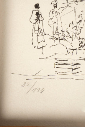 Anton Buob, Zeichnung Tinte, Schweiz, 50er