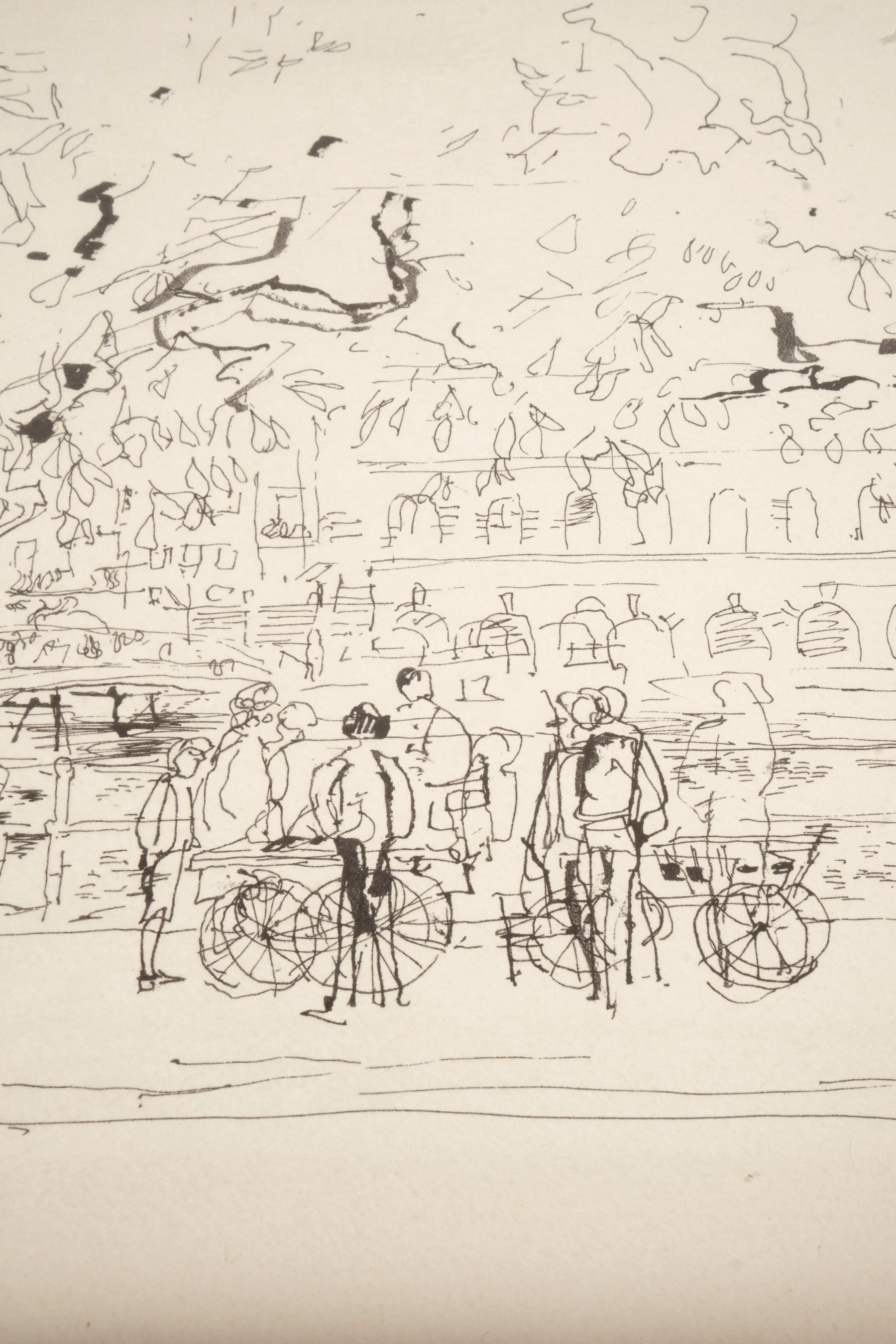 Anton Buob, Zeichnung Tinte, Schweiz, 50er