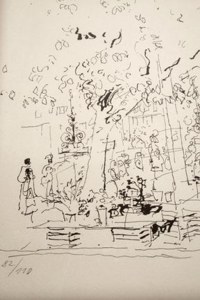 Anton Buob, Zeichnung Tinte, Schweiz, 50er