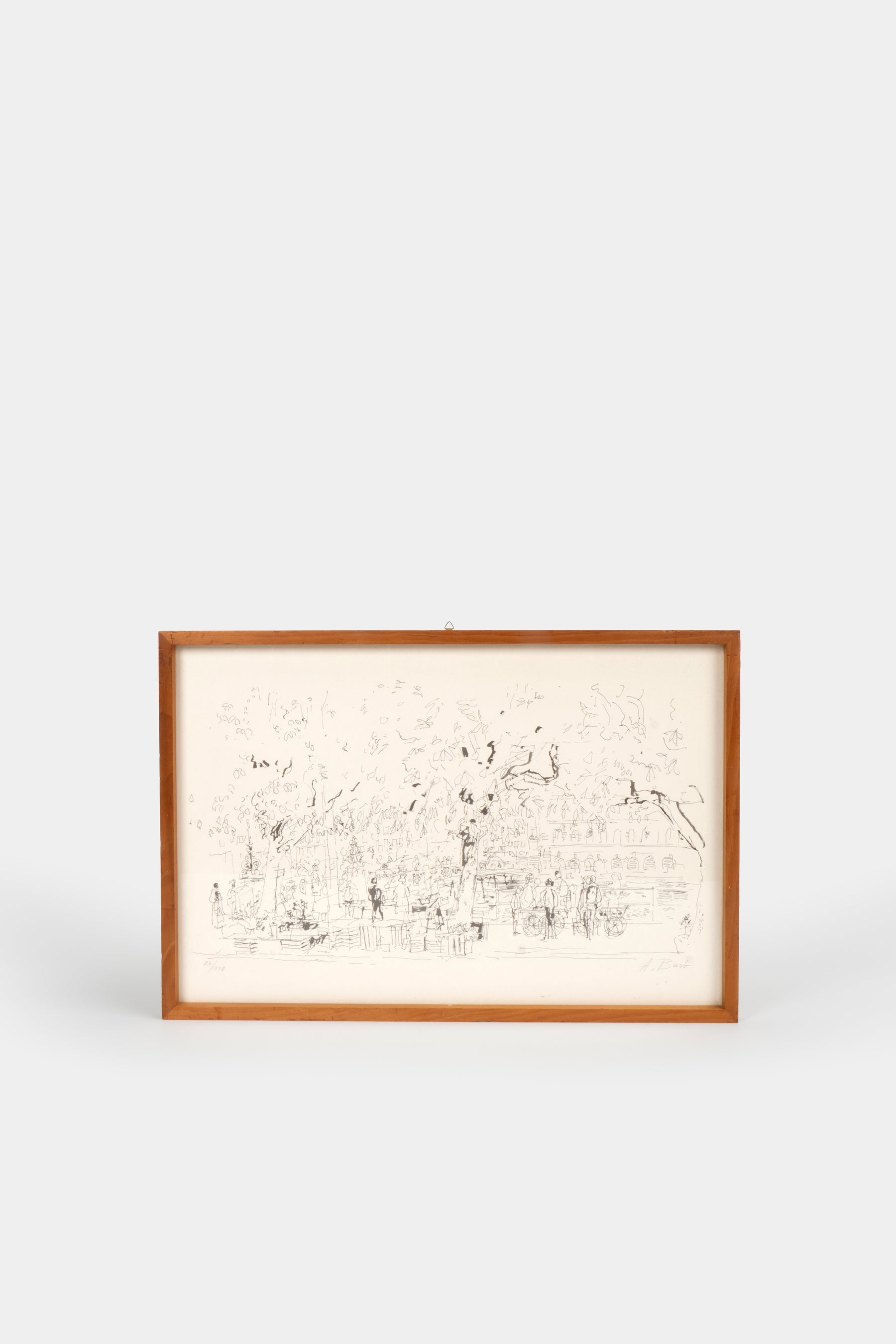 Anton Buob, Zeichnung Tinte, Schweiz, 50er