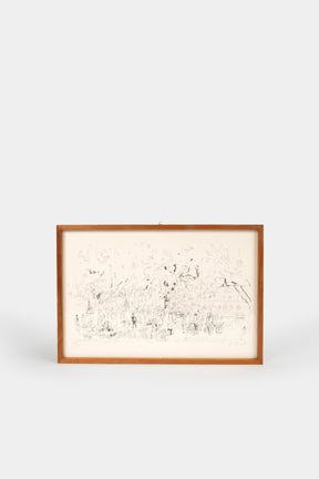 Anton Buob, Zeichnung Tinte, Schweiz, 50er