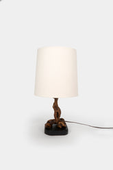 Wurzelholz Tischlampe, Frankreich, 30er