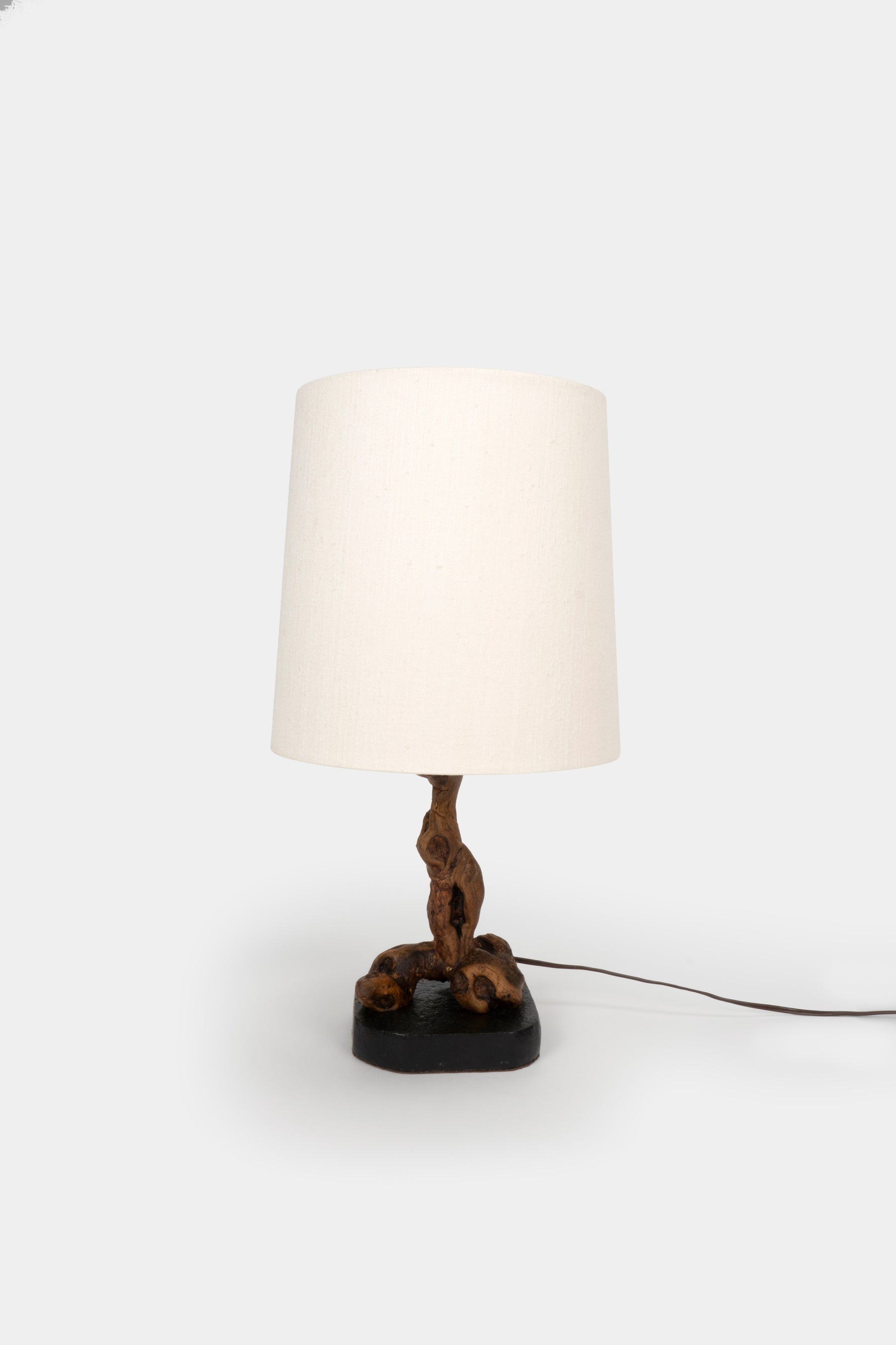 Wurzelholz Tischlampe, Frankreich, 30er