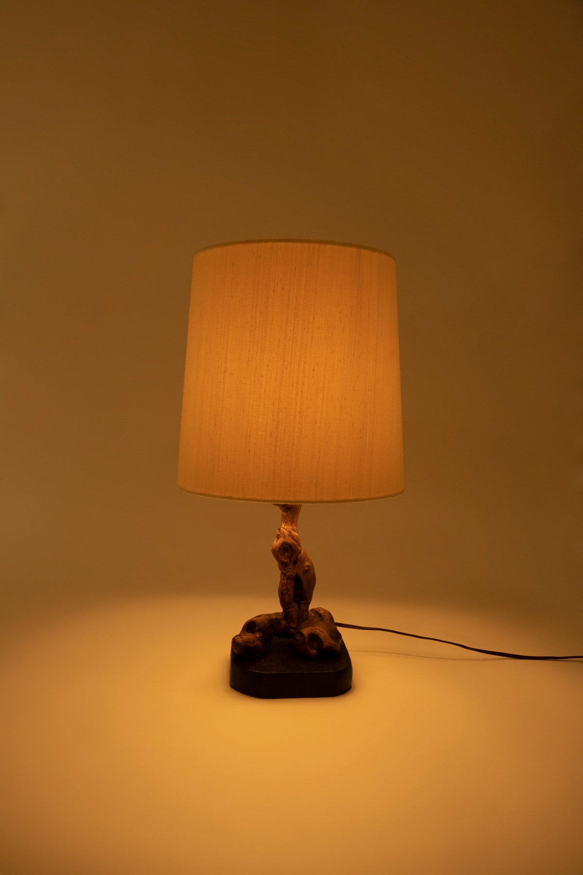 Wurzelholz Tischlampe, Frankreich, 30er