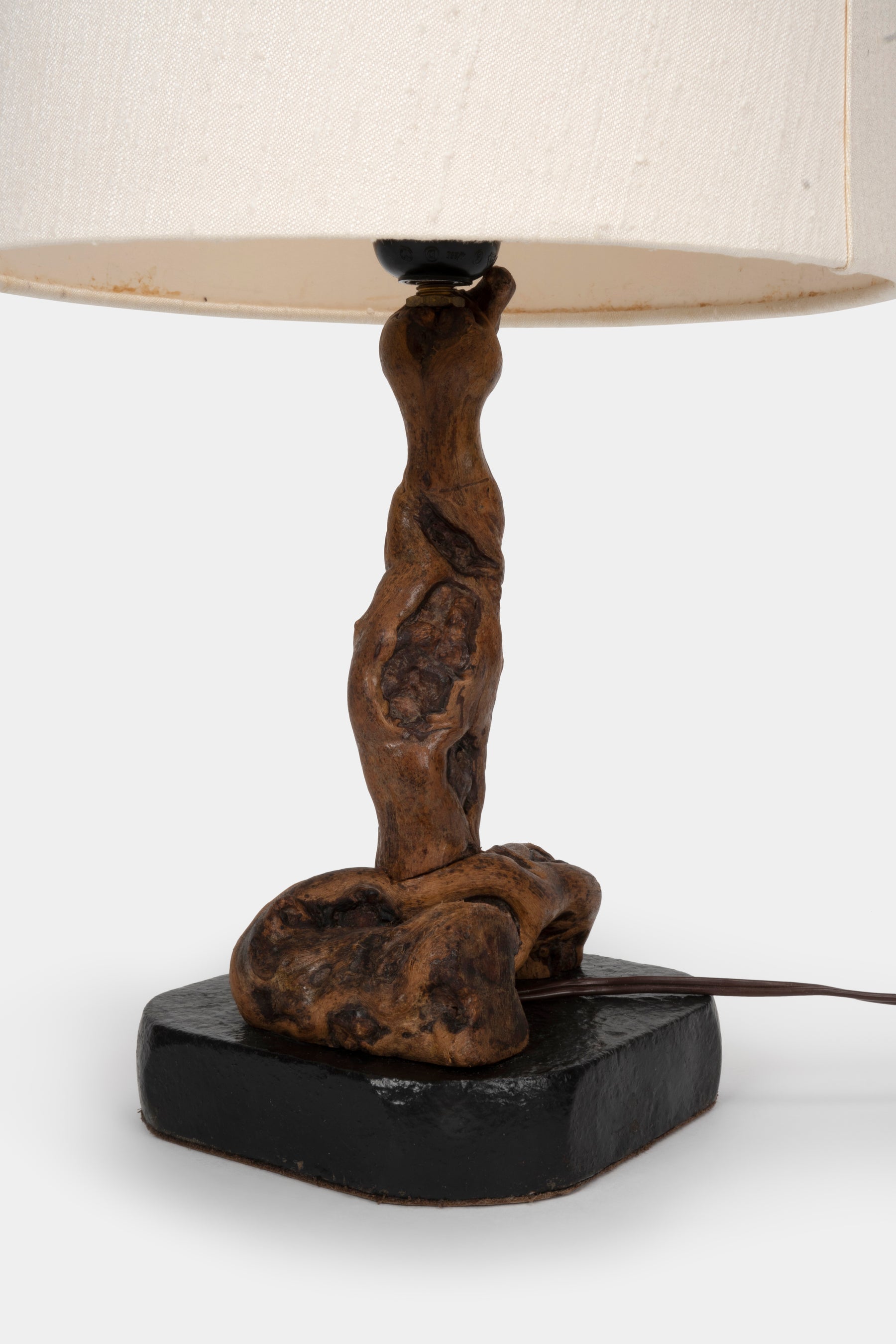 Wurzelholz Tischlampe, Frankreich, 30er