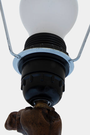 Wurzelholz Tischlampe, Frankreich, 30er