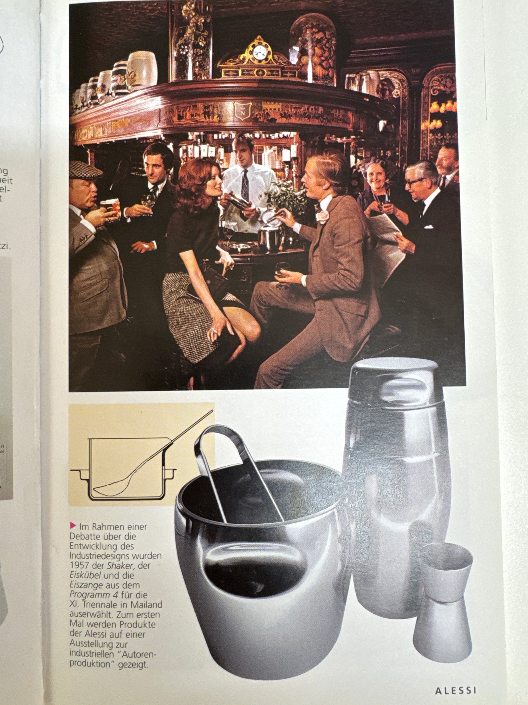 Cocktailshaker, Alessi, Massoni & Mazzeri, Italien, 50er