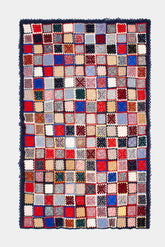 Italienische Quilt Decke, handgefertigt, 70er