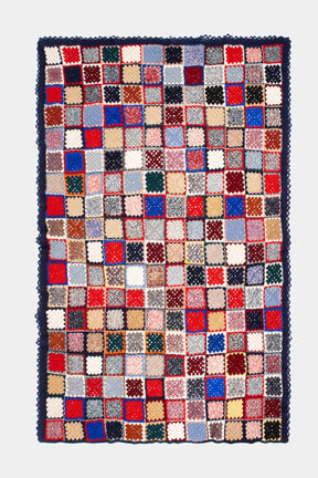 Italienische Quilt Decke, handgefertigt, 70er