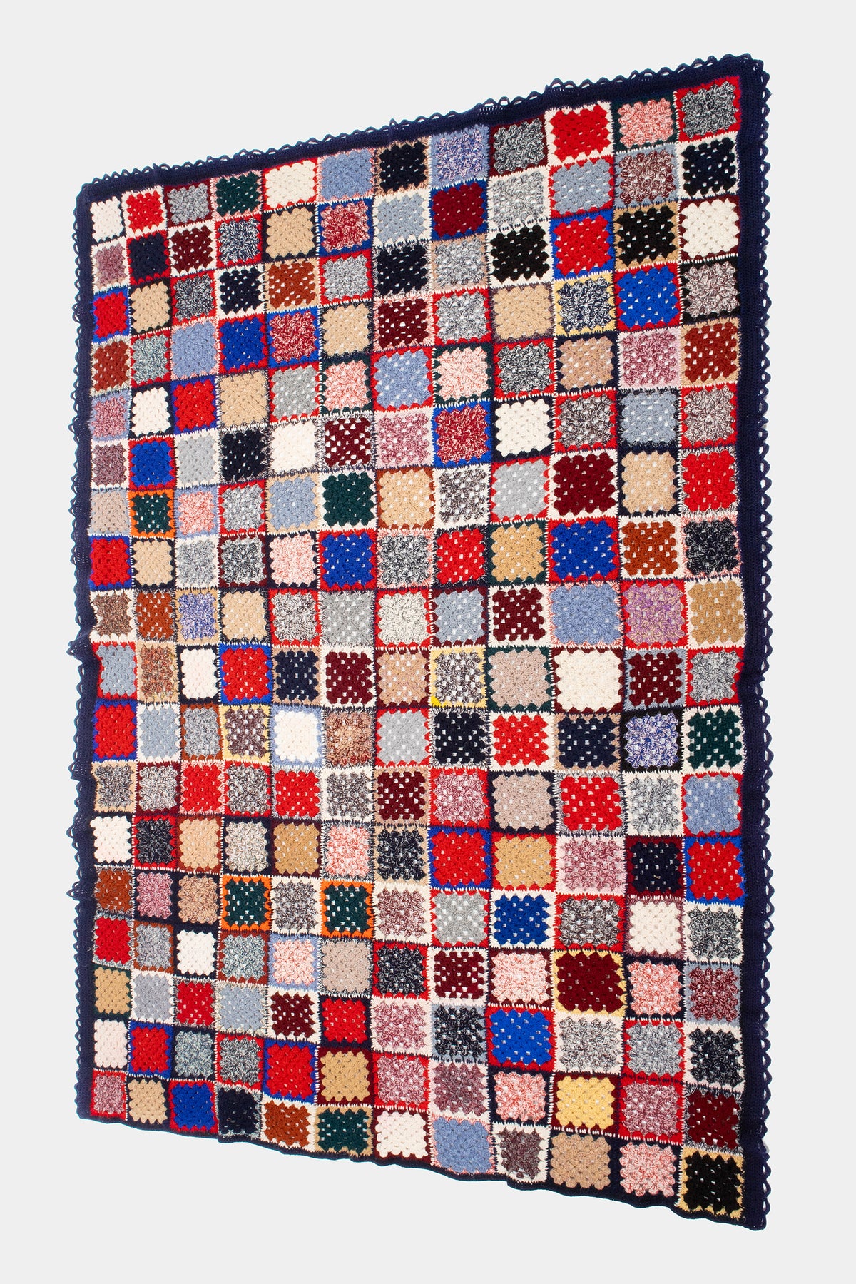 Italian quilt blanket, handmade, 70s