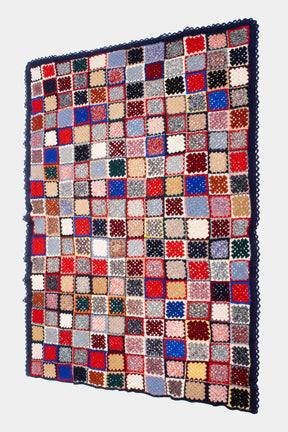 Italienische Quilt Decke, handgefertigt, 70er