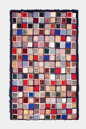 Italienische Quilt Decke, handgefertigt, 70er