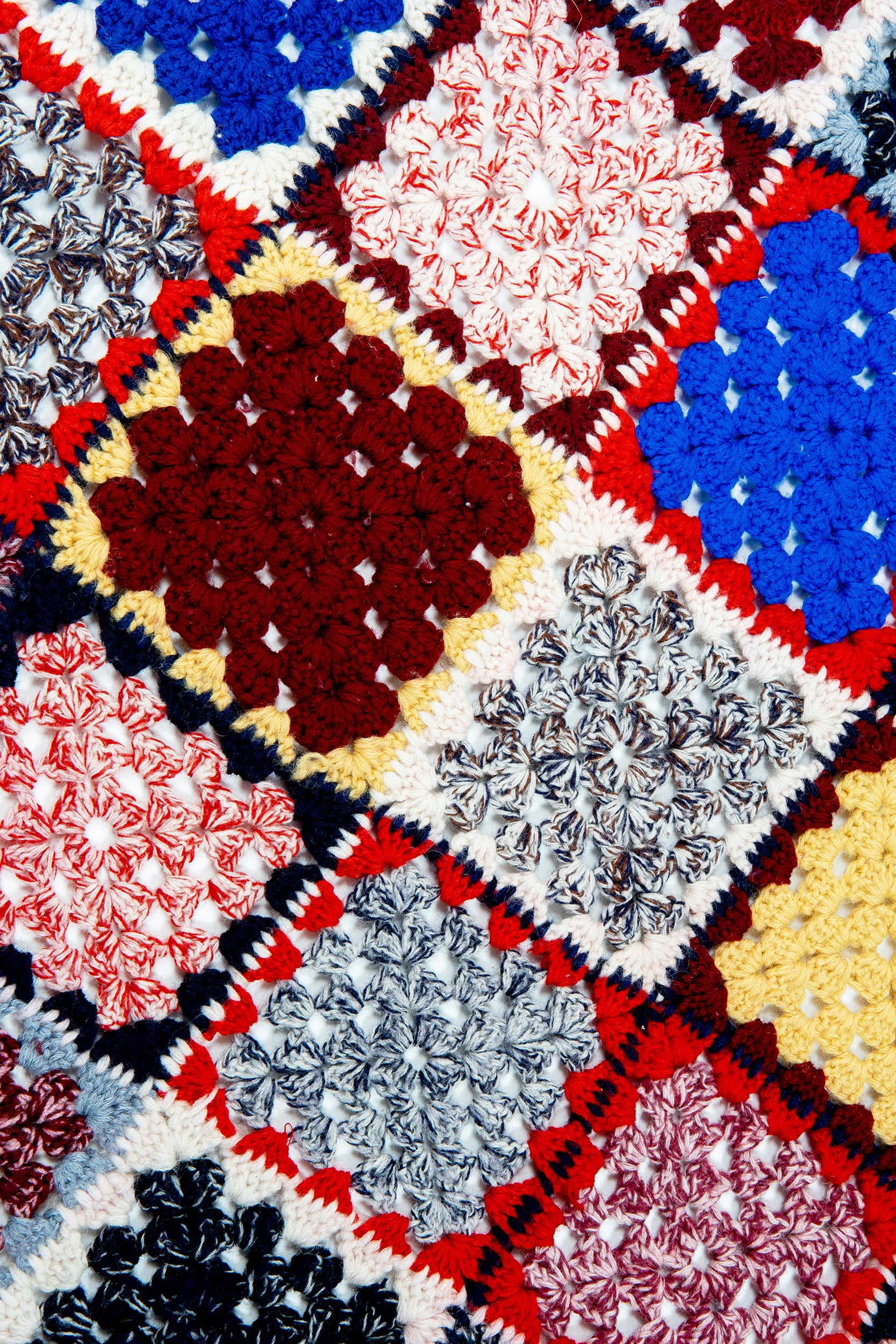 Italienische Quilt Decke, handgefertigt, 70er