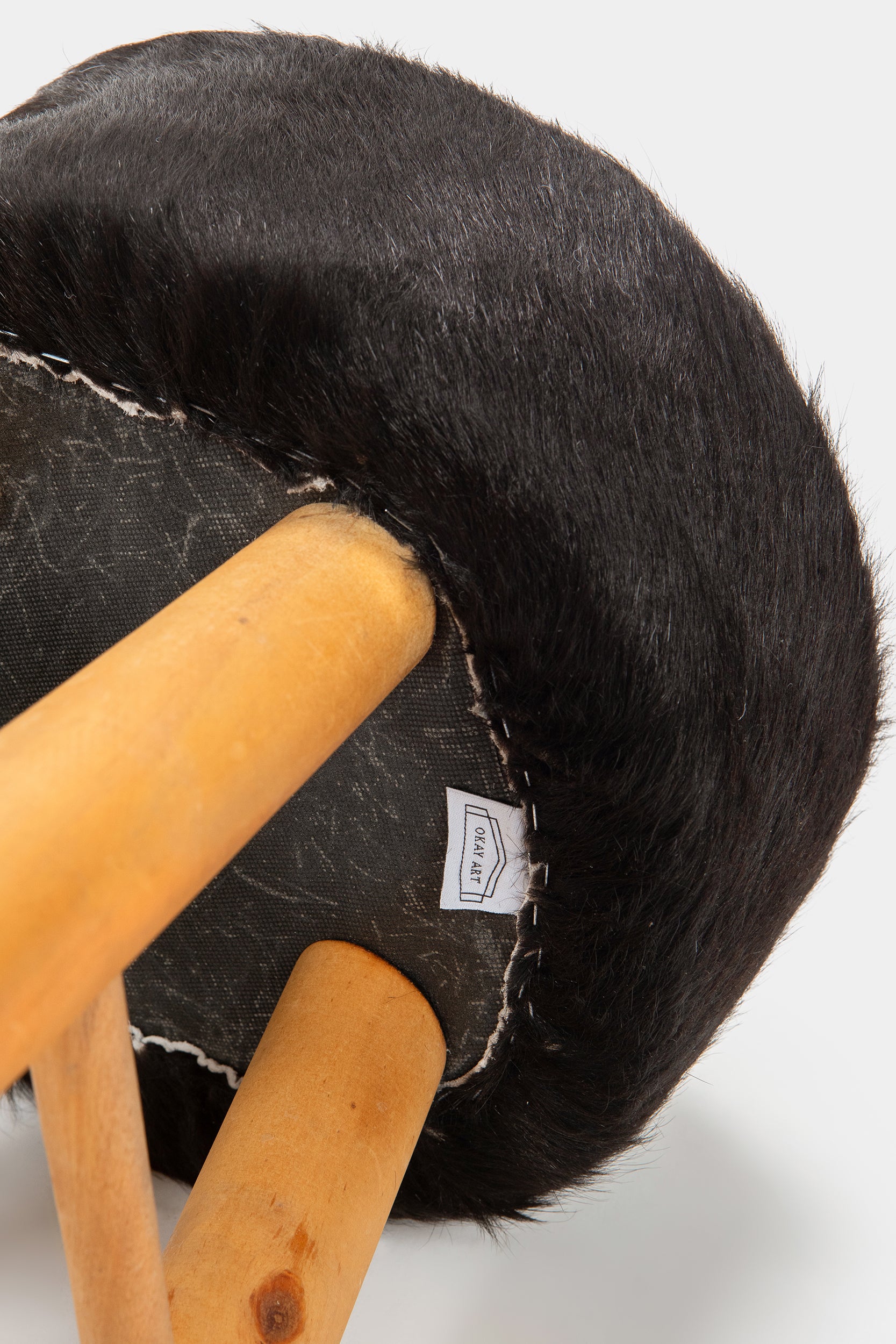 French small fur stool, 50s