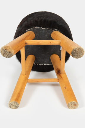 French small fur stool, 50s