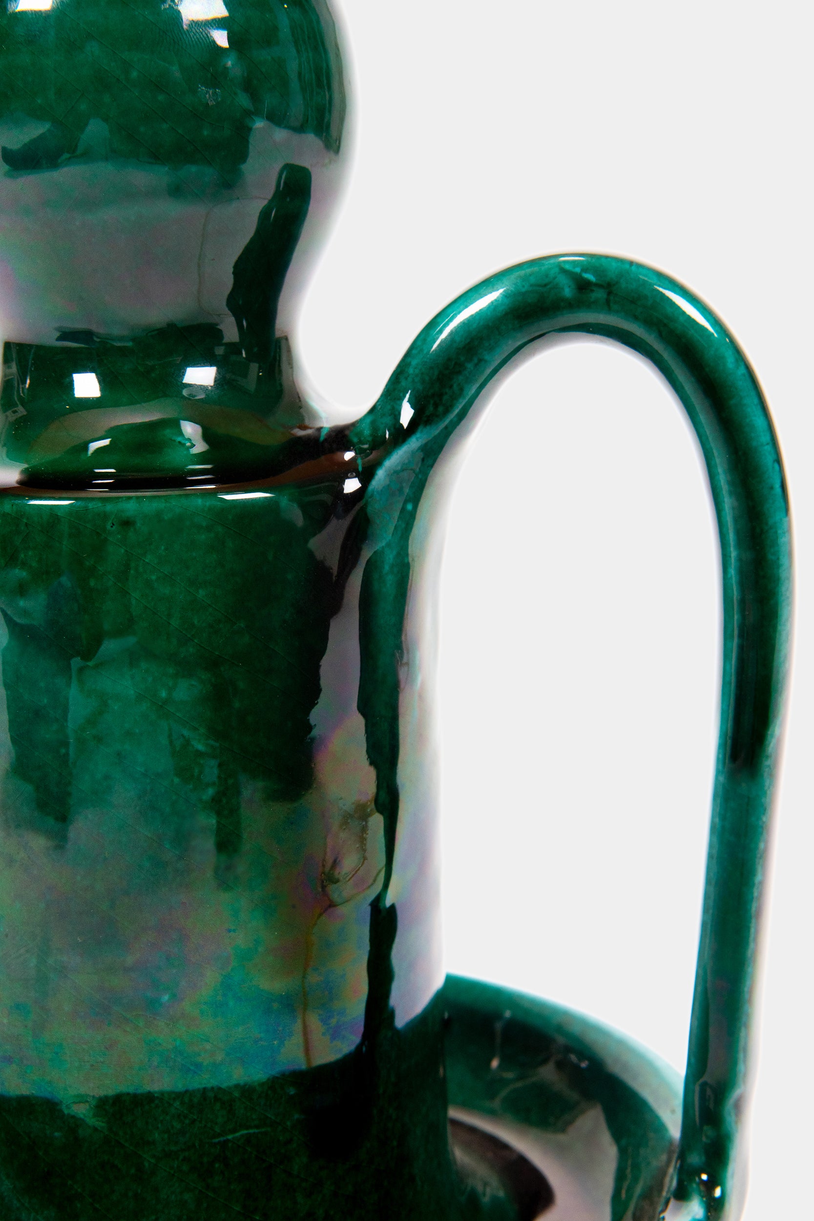 Andre Freymond ceramic lamp green, 60s