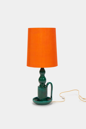 Andre Freymond ceramic lamp green, 60s