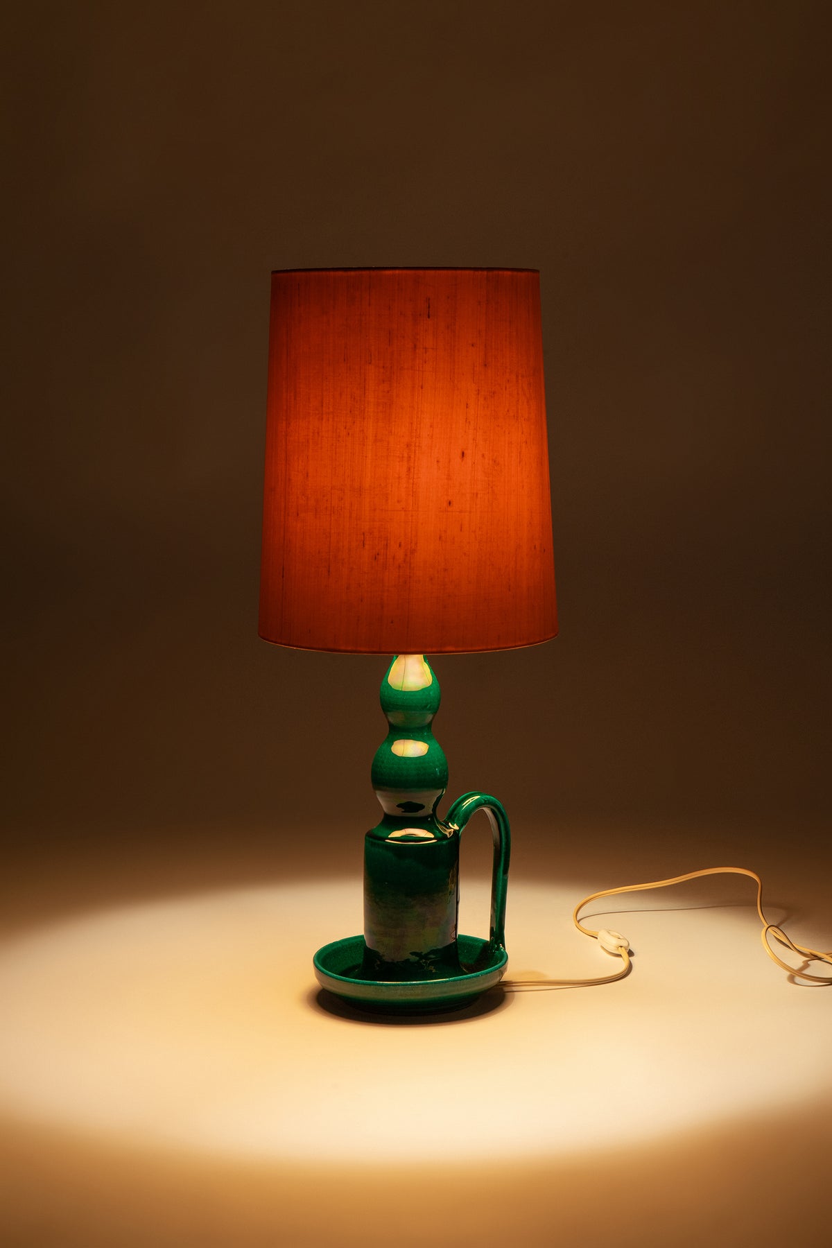 Andre Freymond Keramiklampe grün, 60er
