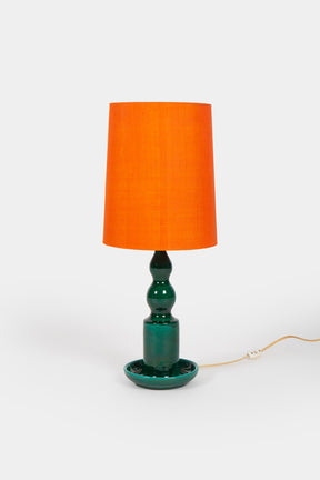 Andre Freymond ceramic lamp green, 60s