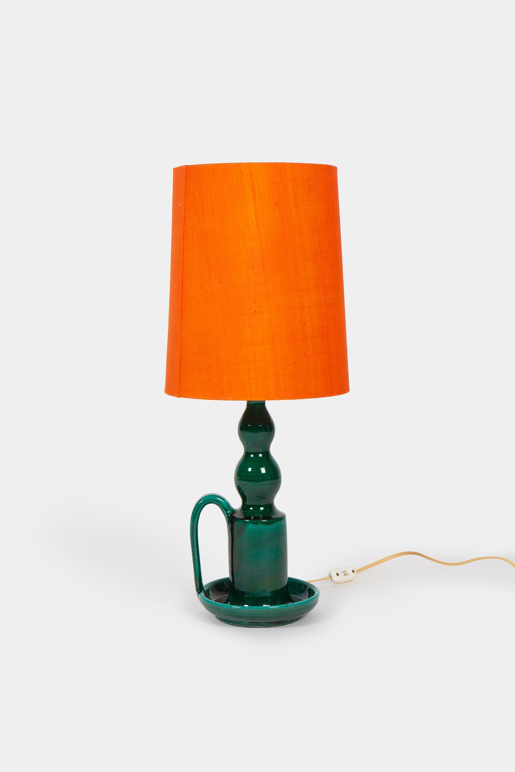 Andre Freymond ceramic lamp green, 60s