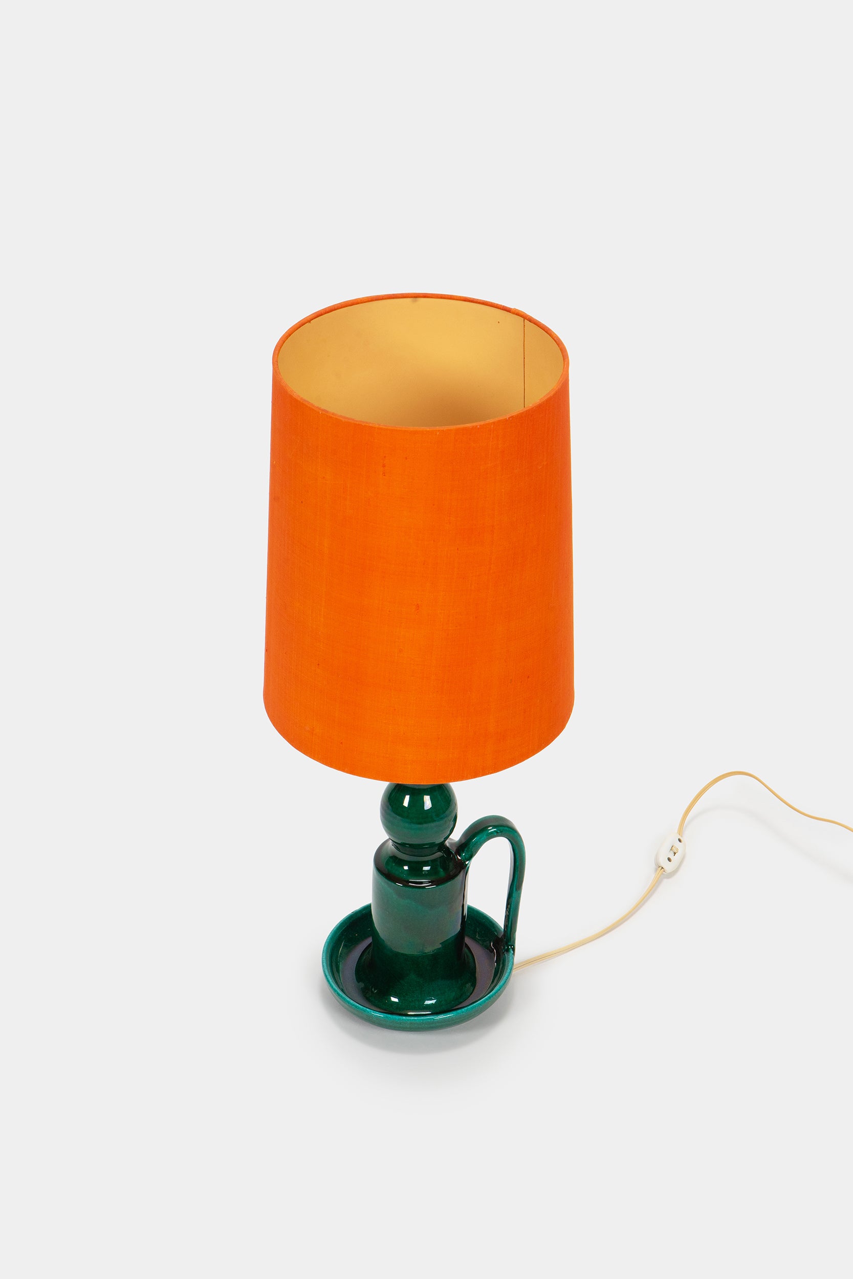 Andre Freymond ceramic lamp green, 60s
