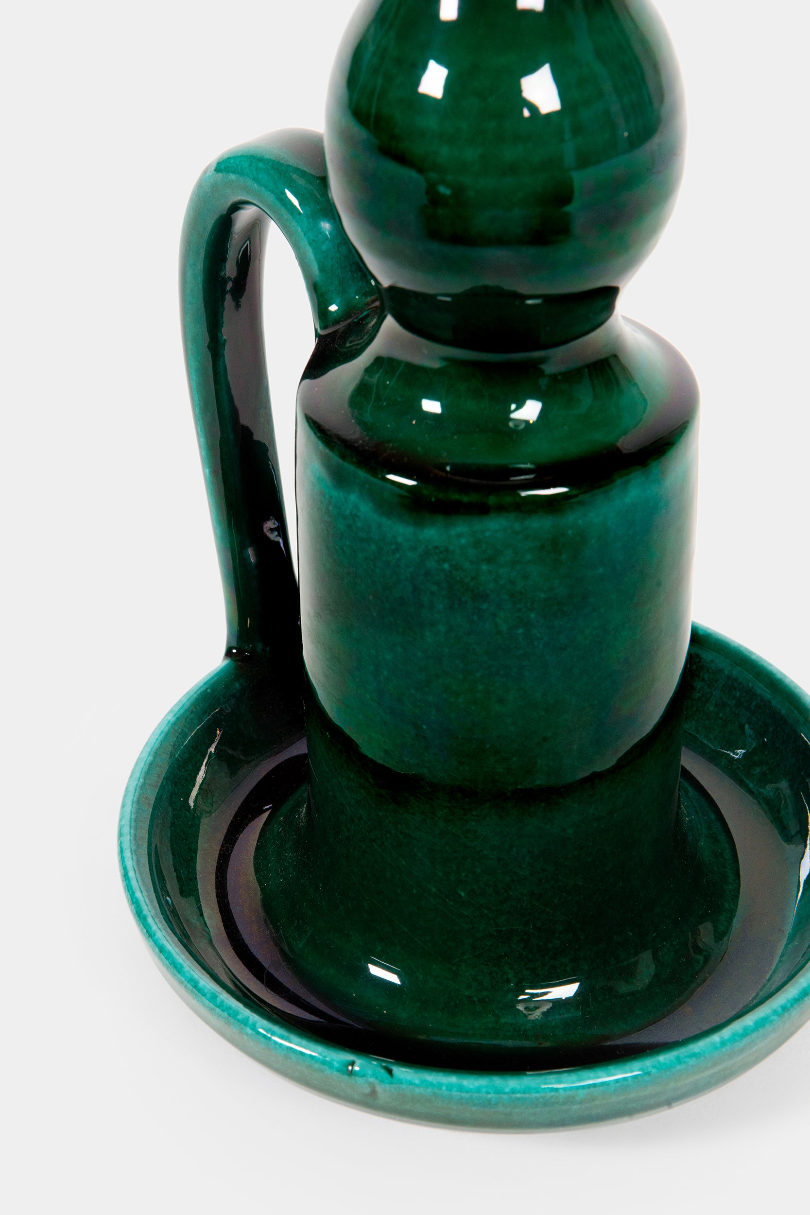 Andre Freymond ceramic lamp green, 60s