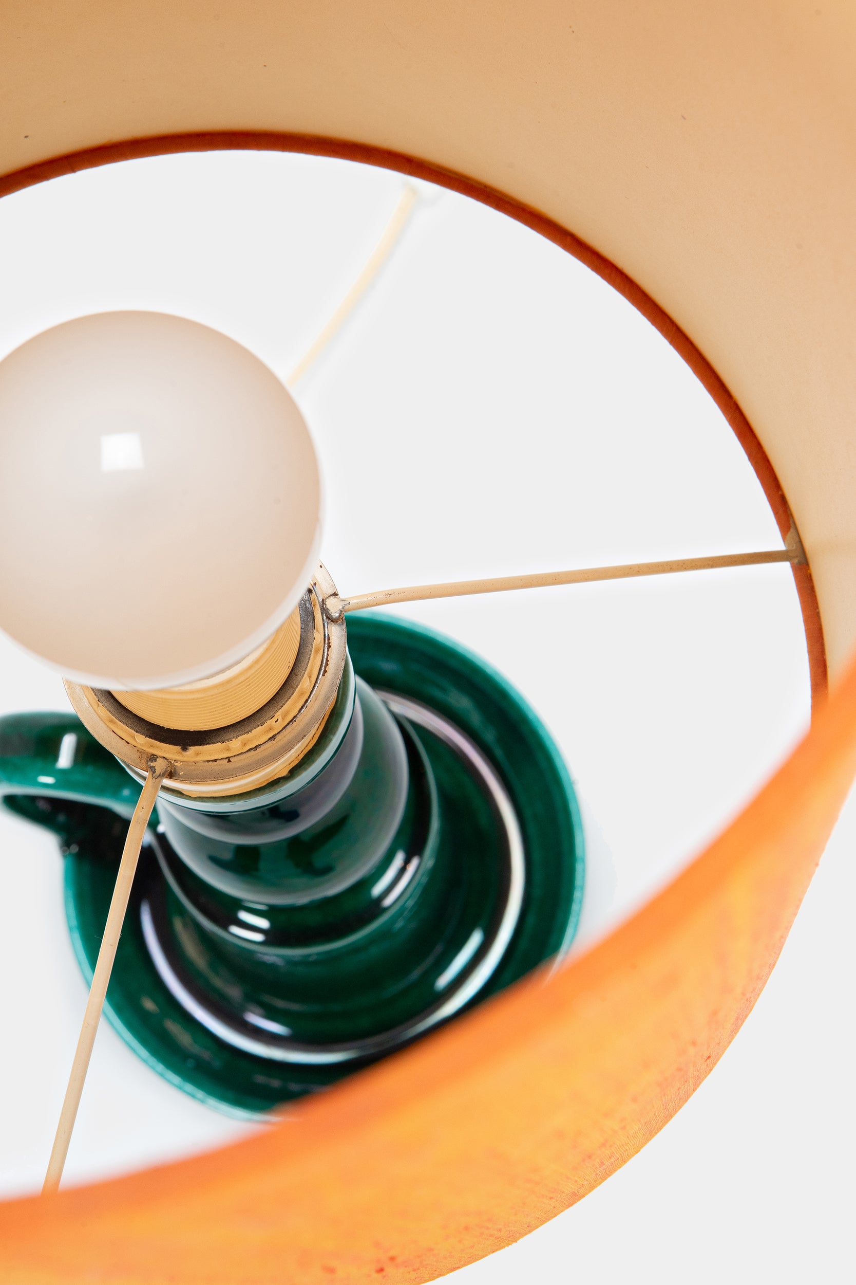 Andre Freymond ceramic lamp green, 60s