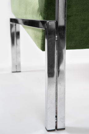 High End grüner Sessel, Deutschland, 60er