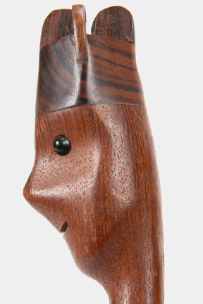 Holzskulptur, Handgefertigt, Dänemark, 60er