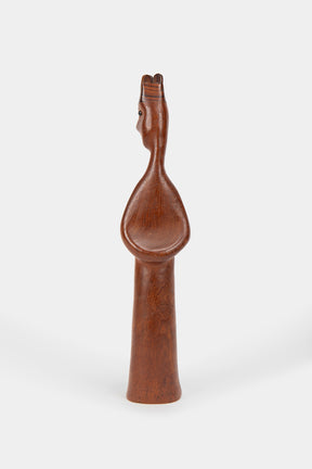 Holzskulptur, Handgefertigt, Dänemark, 60er
