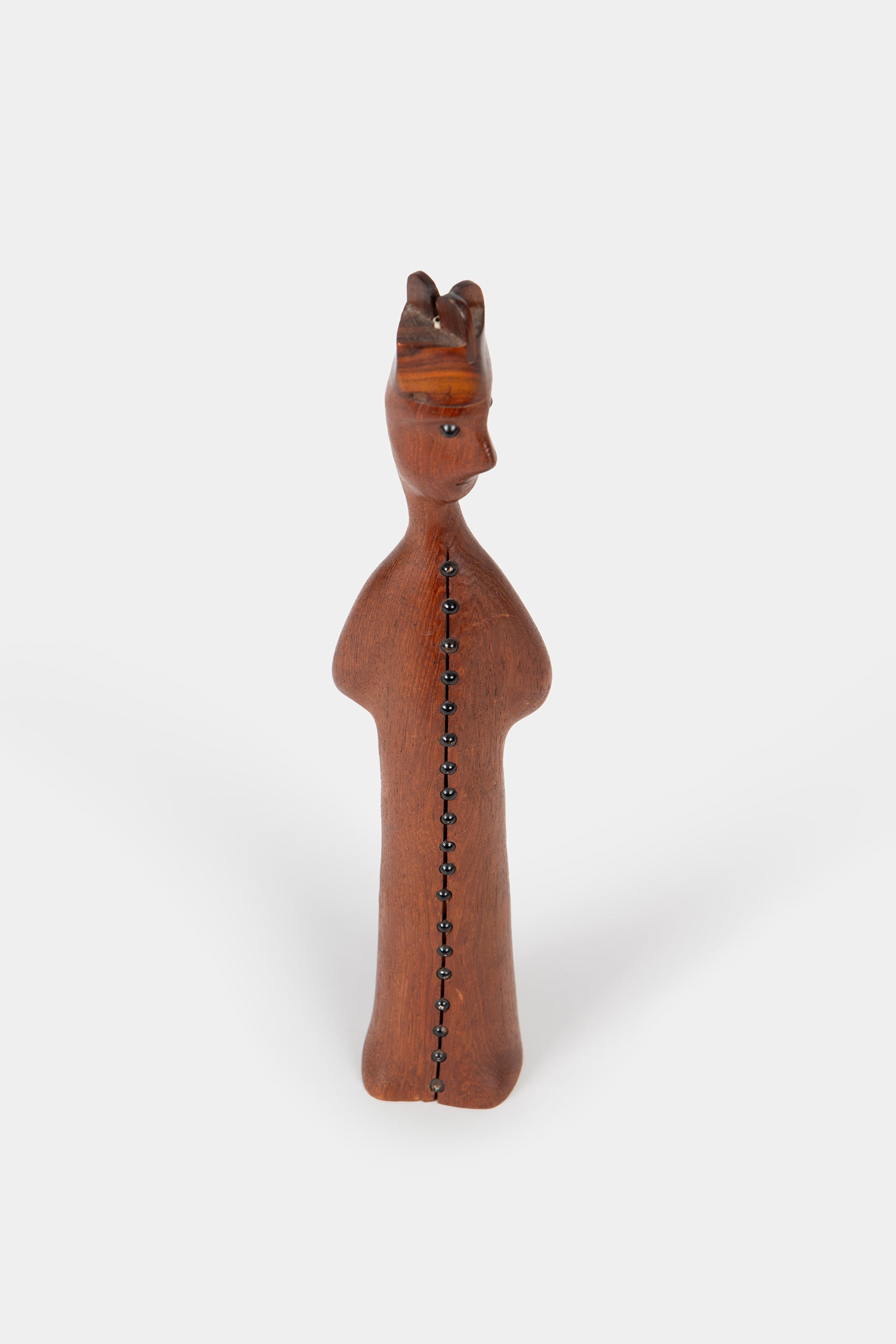 Holzskulptur, Handgefertigt, Dänemark, 60er