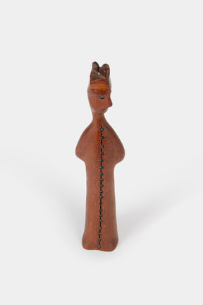 Holzskulptur, Handgefertigt, Dänemark, 60er