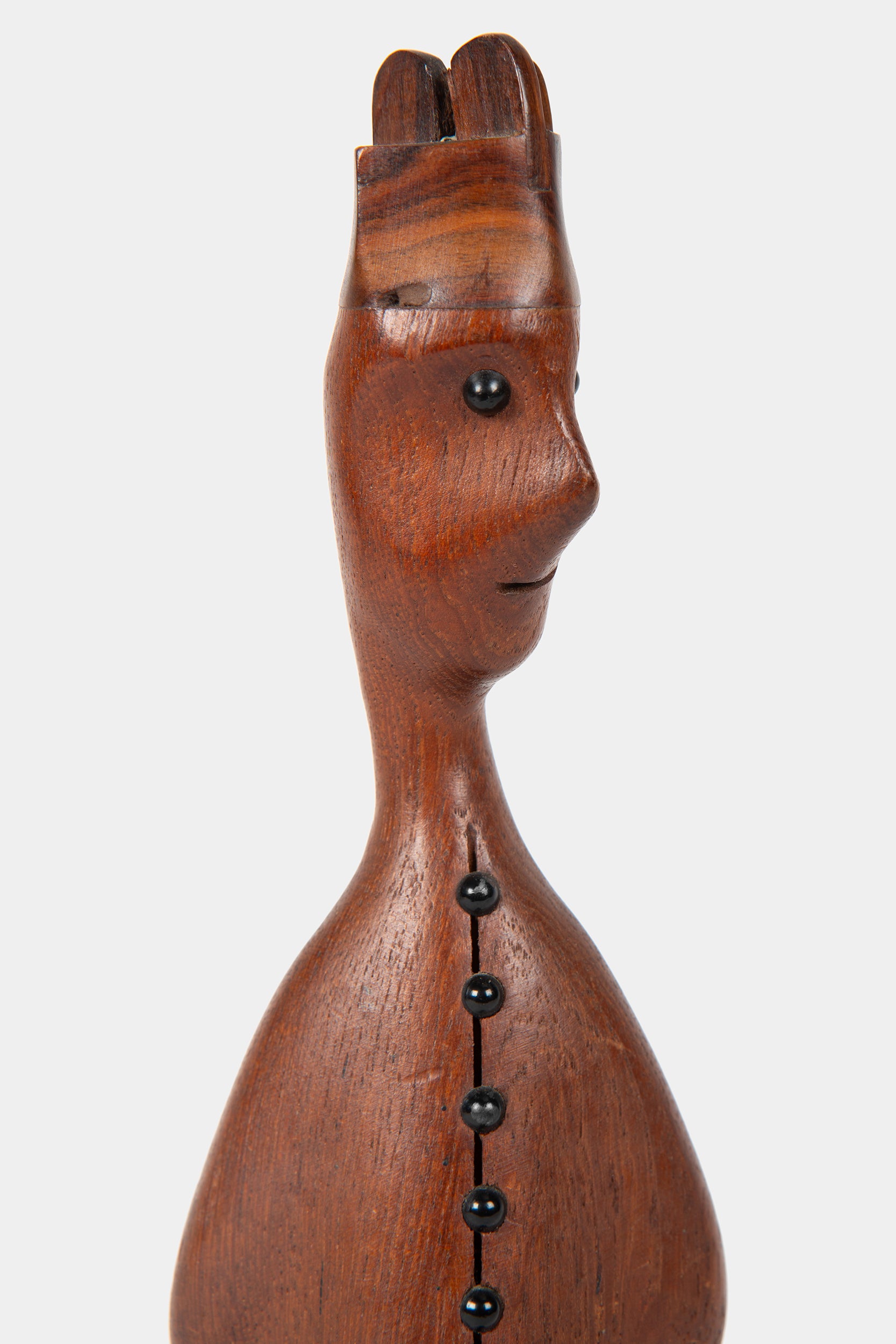 Holzskulptur, Handgefertigt, Dänemark, 60er