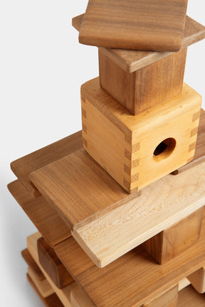 36 Holzbausteine, Schreinerarbeit, Schweiz, 70er