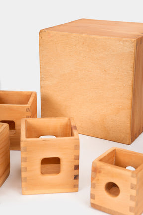 36 Holzbausteine, Schreinerarbeit, Schweiz, 70er