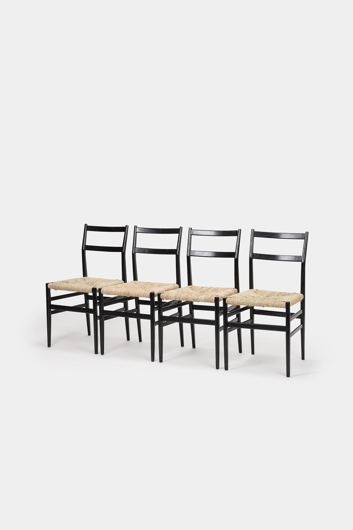 Gio Ponti, 4 Leggera Chairs, Cassina, 60s