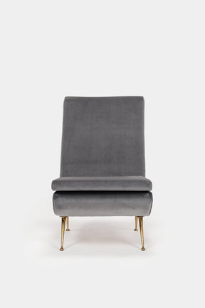 Aldo Morbelli, Easy Chair, Velours, I.S.A. Bergamo, 50er