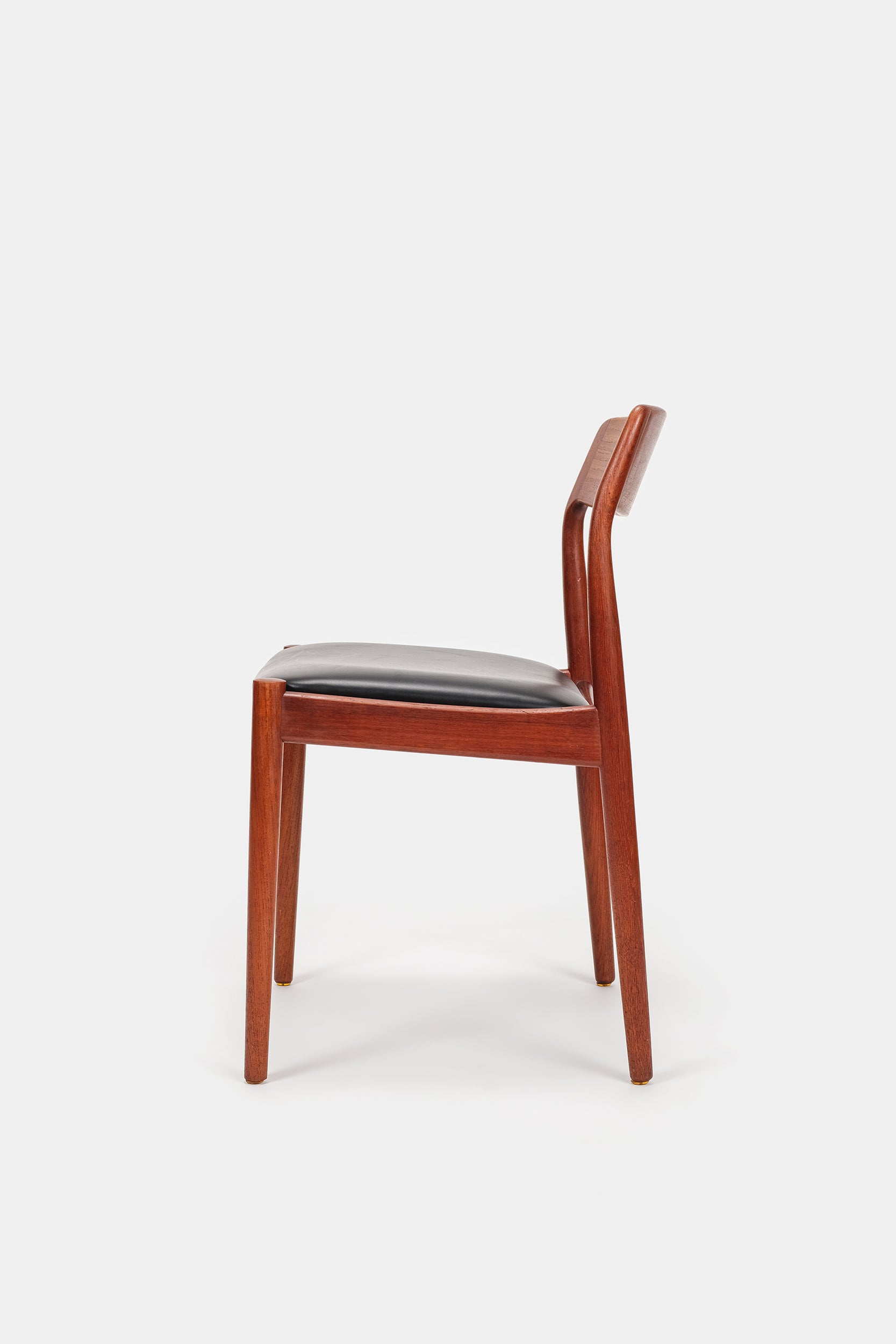 Johannes Nørgaard, Chair, Teak and Leather, Denmark, 60s